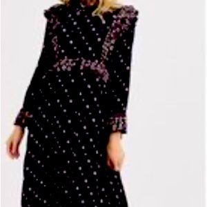 New free people enlico skies midi dress